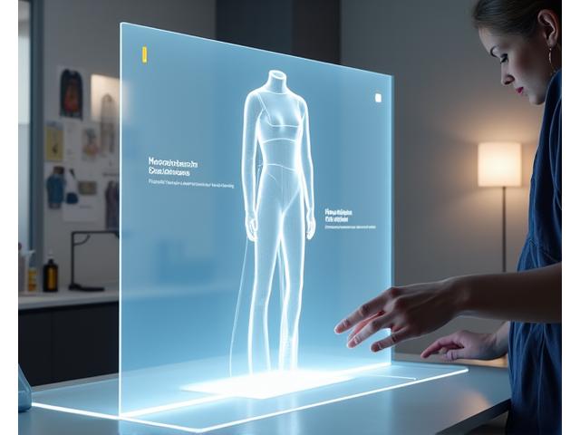 Designer som jobber med en 3D-modell av et klesplagg på en datamaskin, viser innovativ produktutvikling