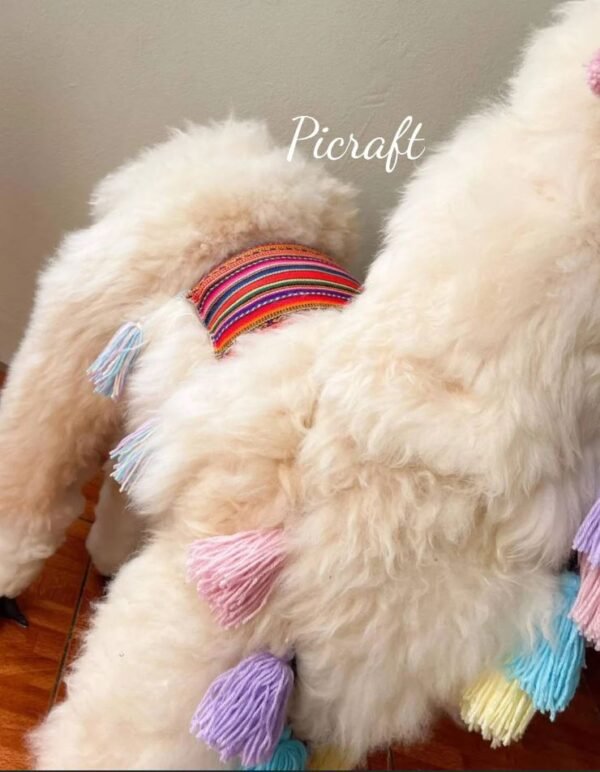 Big llama toy - Big teddy - stuffed animal- real size teddy - birthday party -nursery - child's room - alpaca toy- big Alpaca teddy-handmade - Imagen 3