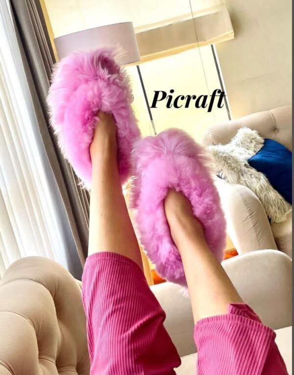 slippers – Alpaca fur slippers – home slippers – very soft touch - Imagen 5