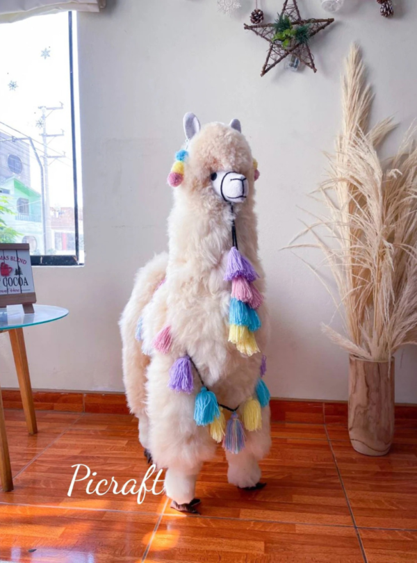 Big llama toy - Big teddy - stuffed animal- real size teddy - birthday party -nursery - child's room - alpaca toy- big Alpaca teddy-handmade