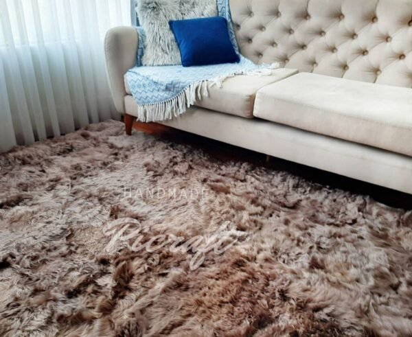 Luxury alpaca rug - fur rug - alpaca rug - soft rug - 100% fur - handmade - Imagen 5