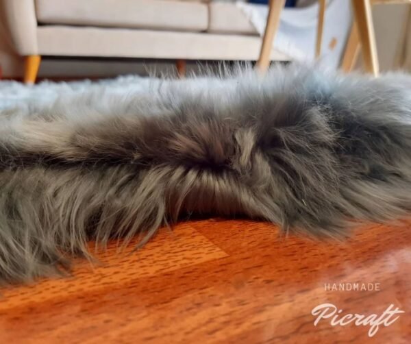 Luxury gray alpaca rug - fur rug - alpaca rug - soft rug - 100% fur - handmade - gray rug - Imagen 5