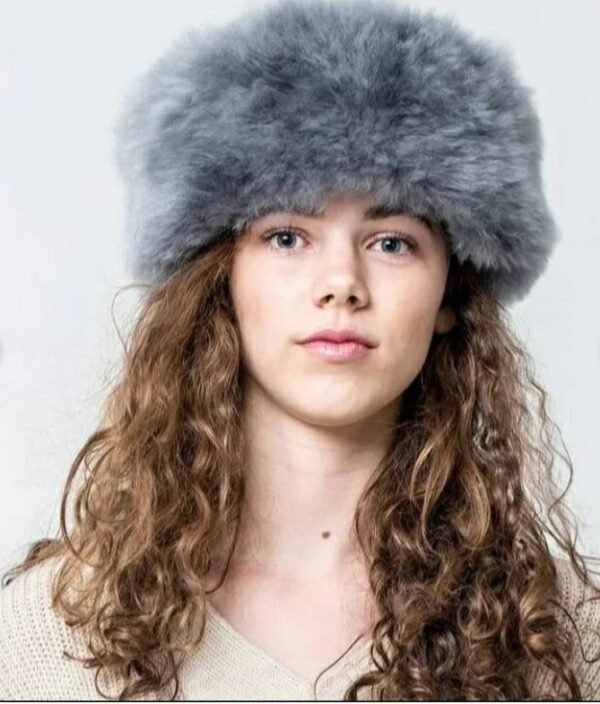 Luxury alpaca hat / alpaca fur hat / warm hat / Gray alpaca hat / handmade /alpaca russian hat/Premium Baby Alpaca / fur hat /Ladies womens